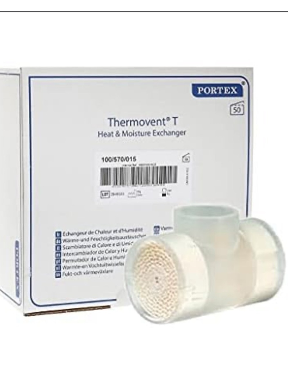 New! Thermovent T Heat and Moisture Exchanger — 10 piece